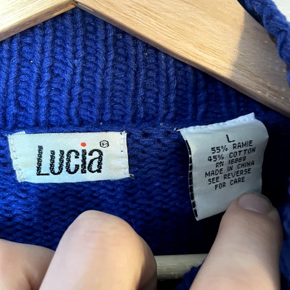 Vintage Duck & Barn Winter Christmas Holiday Knit Turtleneck Sweater Size Large - Picture 10 of 14